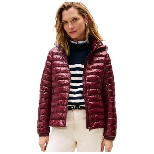 Tommy Hilfiger donna giacca imbottita padded slim con cappuccio, blu (dark night navy), xxl