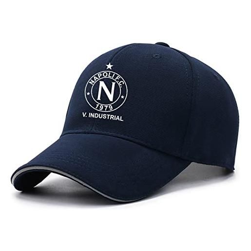 GLLUSA berretti da baseball da uomo per ssc napoli berretto da corsa con stampa cappello casual cappellino con visiera parasole regolabile cappellino a becco d'anatra unisex-navy blue||one size