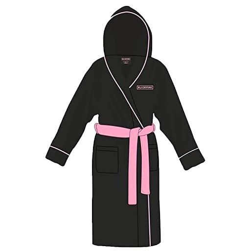BLACKPINK rock off trade blackpink accappatoio band logo nuovo ufficiale longsleeve rosa unisex, nero, medium-large