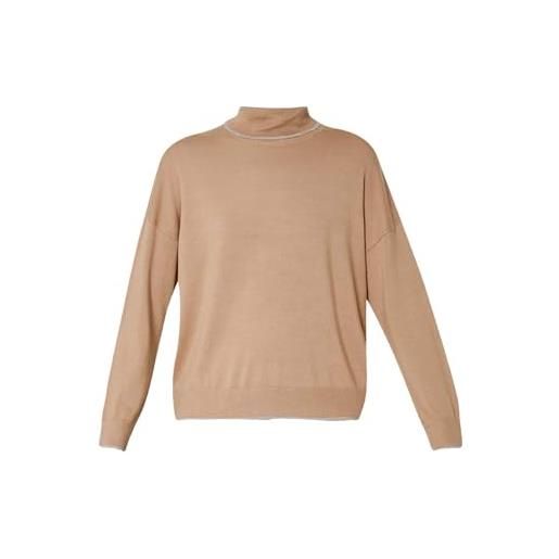 Liu-jo maglie a collo alto beige mf3390 ms49i beige s