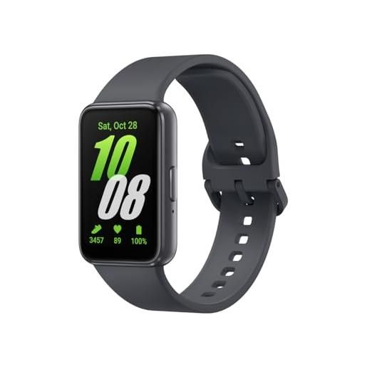 Samsung galaxy fit3 fitness band, batteria a lunga durata, rilevamento cadute/sos, barometro, ip68, monitoraggio sonno, oltre 100 esercizi, gestione notifiche/musica, gray [versione italiana]