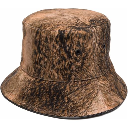 Burberry cappello bucket con stampa - toni neutri