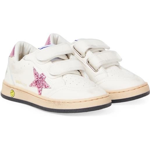 Golden Goose Kids sneakers ball star in pelle glitterata
