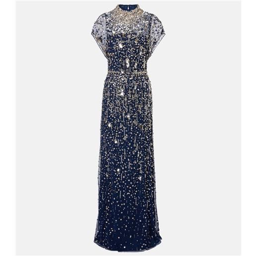 Jenny Packham abito lungo sylvie con decorazioni