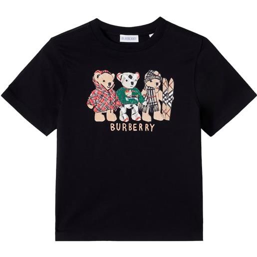 Burberry Kids t-shirt thomas bear in jersey di cotone