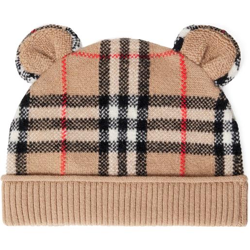 Burberry Kids baby - berretto in lana e cashmere burberry check