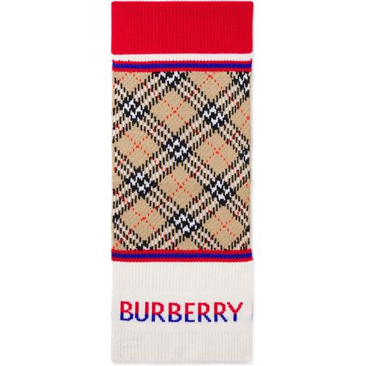 Burberry Kids sciarpa burberry check in lana