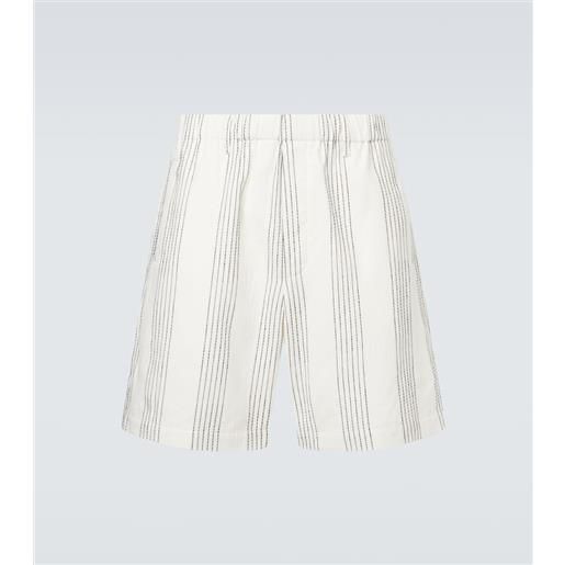 Commas bermuda kantha in cotone a righe