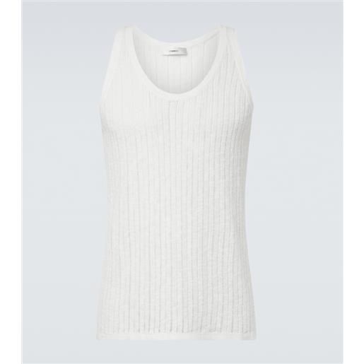 Commas tank top pointelle in cotone e lino