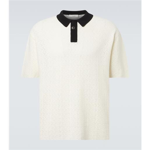 Commas polo in crochet di misto cotone