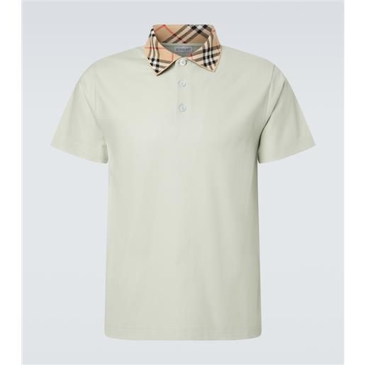 Burberry polo in piquã© di cotone