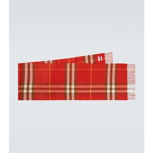 Burberry sciarpa Burberry check in cashmere con frange