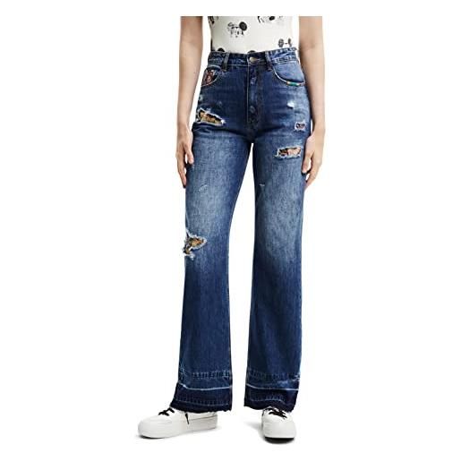 Desigual xenia, 5053 denim medium wash jeans, blue, 40 da donna