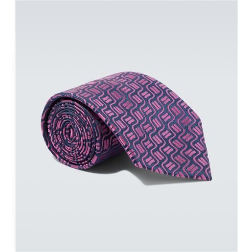 Charvet cravatta in jacquard di seta