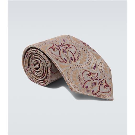 Charvet cravatta in jacquard di seta paisley