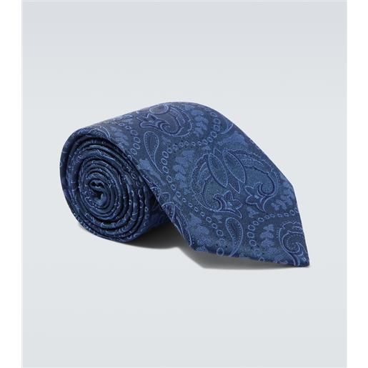 Charvet cravatta in jacquard di seta paisley