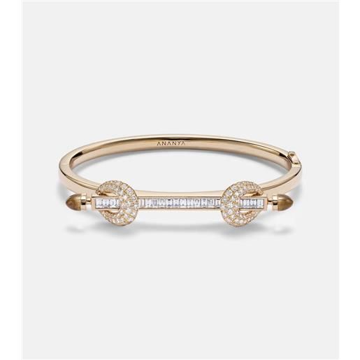 Ananya bracciale chakra icon in oro 18kt con diamanti e quarzo
