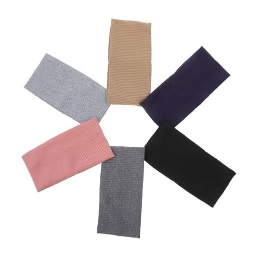 DEARMAMY 6 fasce larghe lavorate a maglia per donna, fasce elastiche per yoga e allenamento, accessori sportivi multifunzionali retrò e comfort elevato
