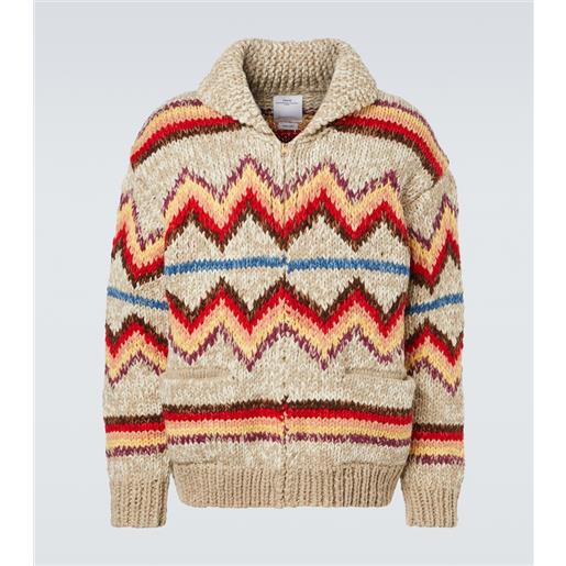 Visvim cardigan in jacquard di lana e cashmere