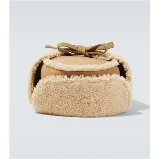 Visvim cappello open car in shearling e cotone