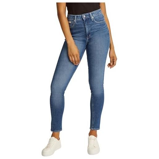 Calvin Klein donna jeans high rise skinny fit, blu (denim dark), 32w/31l
