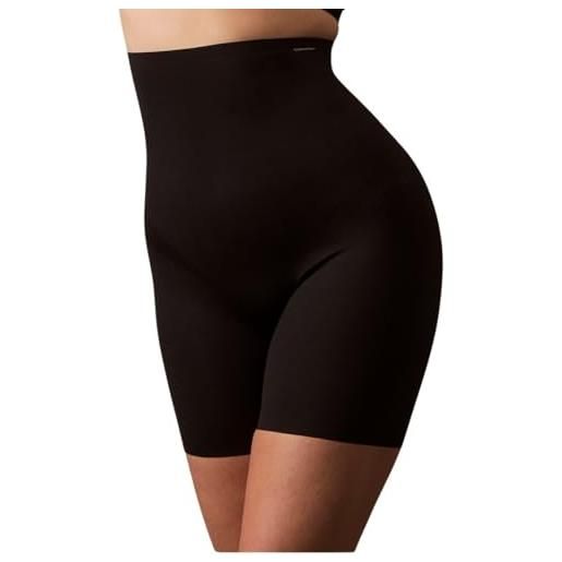 Calvin Klein donna pantaloncini shapewear mid thigh short forte effetto modellante, nero (black), m
