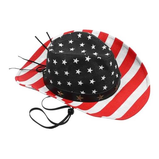 ibasenice cappello con bandiera americana stile western cappello creativo per independence day fatto di resistente