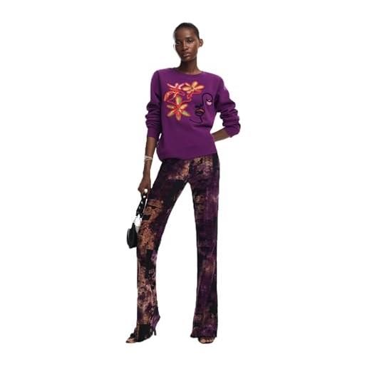 Desigual maglia da donna a maniche lunghe felpa, rosso, xl