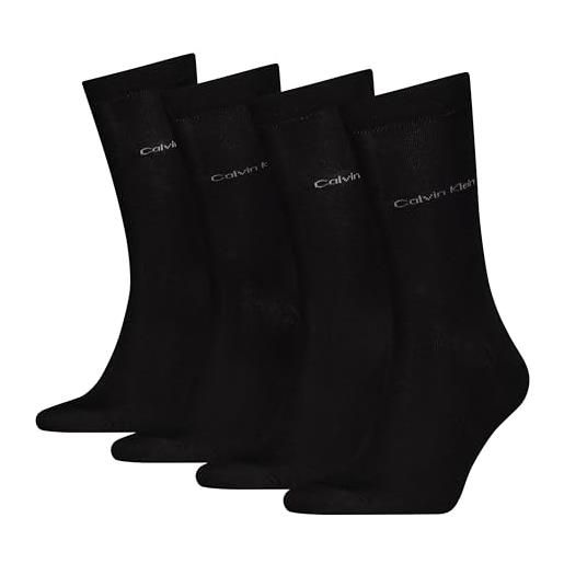 Calvin Klein giftbox classic sock, nero, taglia unica (pacco da 4) uomo