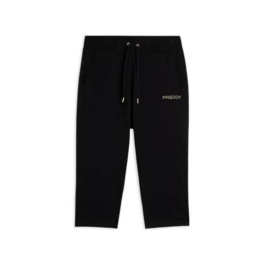 FREDDY pantaloni corsaro donna in jersey con logo perline dorate