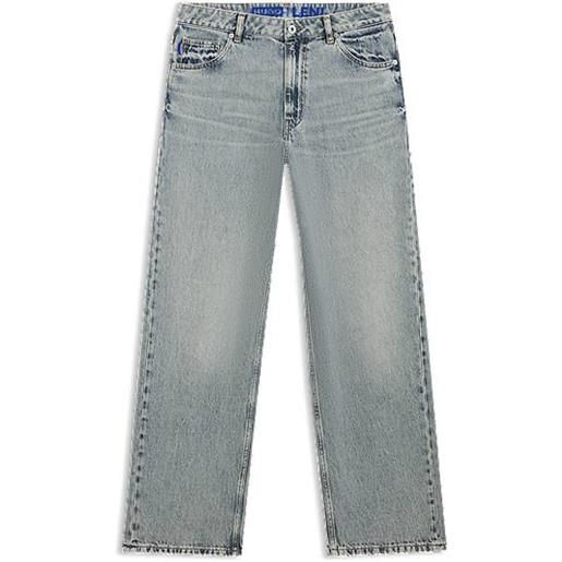 HUGO jeans relaxed fit in denim rigido blu oceano, celeste