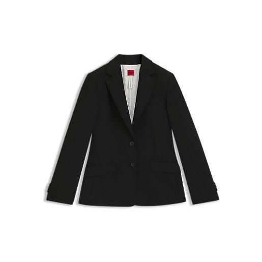 HUGO blazer regular fit in twill elasticizzato, nero