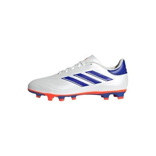 adidas unisex - adulto copa pure ii club football boots flexible ground, cloud white / lucid blue / solar red, 39 1/3 eu