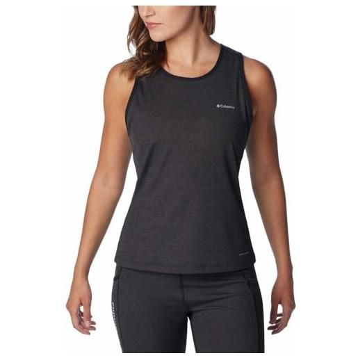 Columbia hike ii performance tank, canotta donna, black heather, 