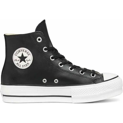CONVERSE chuck taylor all star platform leather hi top donna