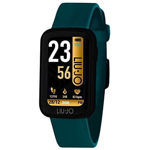 Liu Jo liu. Jo fit swlj035 - smartwatch da donna in acciaio inox e silicone, colore verde, impermeabilità: ip68, dimensioni cassa: 44 mm x 32,7 mm x 10,3 mm