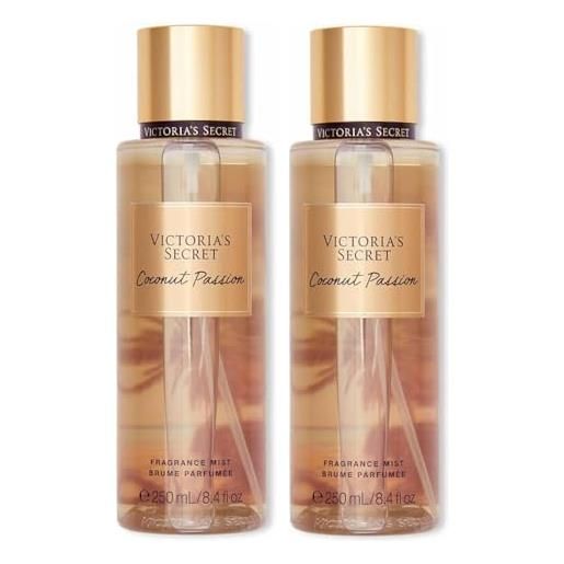 CorpoeCapelli vittoria seecret acqua profumata per il corpo varie fragranza 250 ml (2 unità, coconut passion)