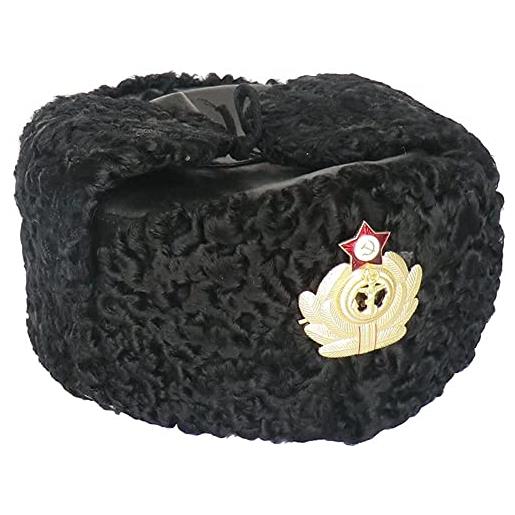 CUCUBA russian store colbacco di montone/astrakan colore nero originale russia. Idea regalo. Taglia xxl (eu)