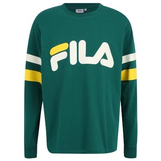 FILA luohe felpa oversize crew maglietta a maniche lunghe, avventurina, l uomo