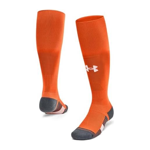 Under Armour unisex-adult magnetico over the calf socks 1 pack, (800) team orange/pitch gray/white, medium