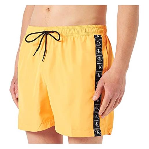 Calvin Klein medium drawstring km0km00715 shorts, mango orange, s uomo