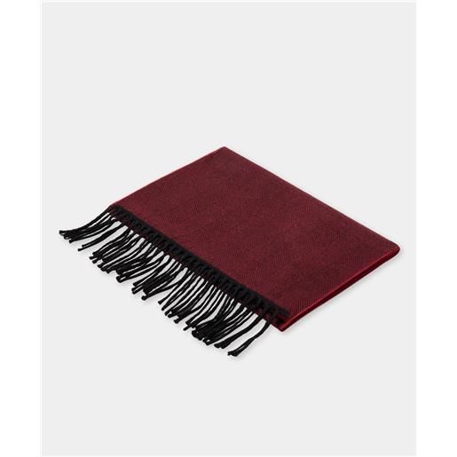 Brooks Brothers chevron wool scarf red
