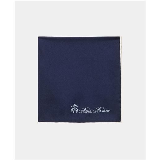 Brooks Brothers plain silk pochette navy