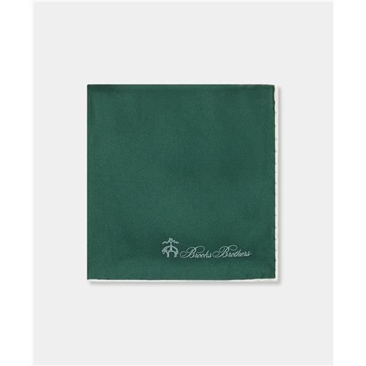 Brooks Brothers plain silk pochette green