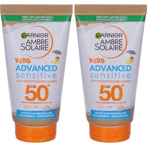 L'oreal Italia SpA Div. CPD garnier ambre solaire advanced sensitive kids sp50+ baby set da 2 2x50 ml crema solare