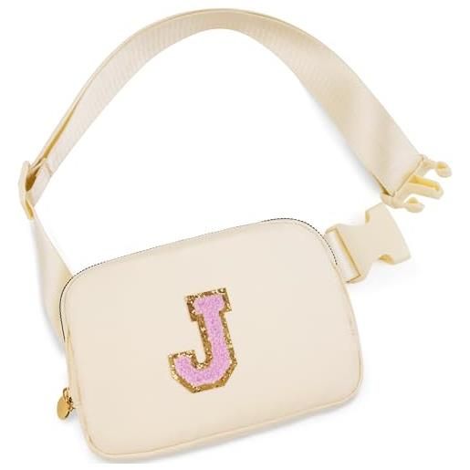 Uygafly marsupio per ragazze donne borse a tracolla marsupio, marsupio personalizzato, cachi, 8.07 x 1.97 inches, j