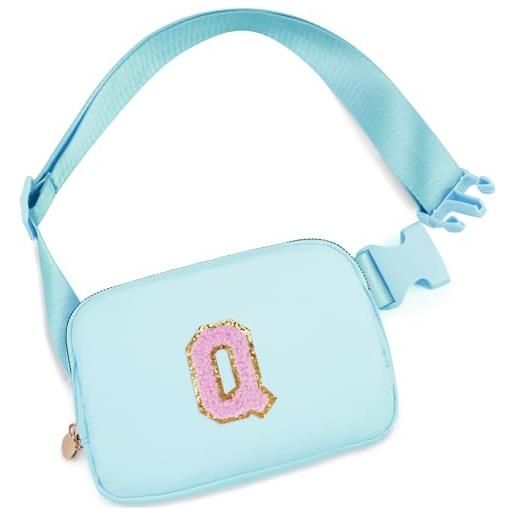 Uygafly marsupio per ragazze donne borse a tracolla marsupio, marsupio personalizzato, blu, q