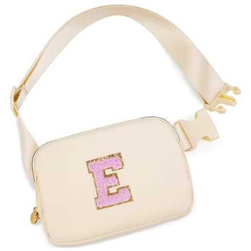 Uygafly marsupio per ragazze donne borse a tracolla marsupio, marsupio personalizzato, cachi, 8.07 inches, e