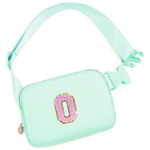 Uygafly marsupio per ragazze donne borse a tracolla marsupio, marsupio personalizzato, verde chiaro, 8.07 x 5.5 x 1.97 inches, o