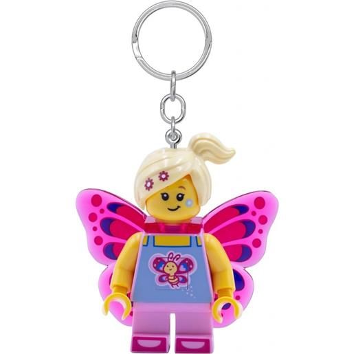 Lego - ragazza farfalla - portachiavi con torcia led